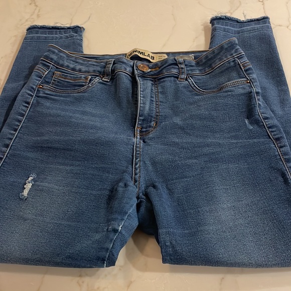 DENIM LAB HIGH RISE DISTRESSED SKINNY JEANS - Picture 2 of 6